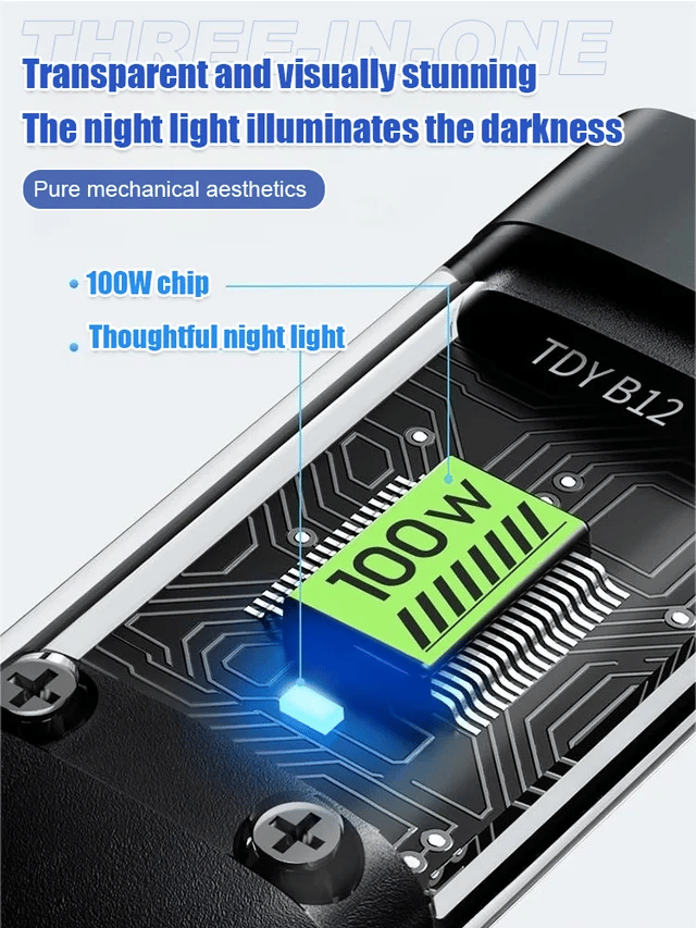 š„Limited Time 50% OFFš„ā”Transparent Luminous 3-in-1 Super Fast Charging Cable