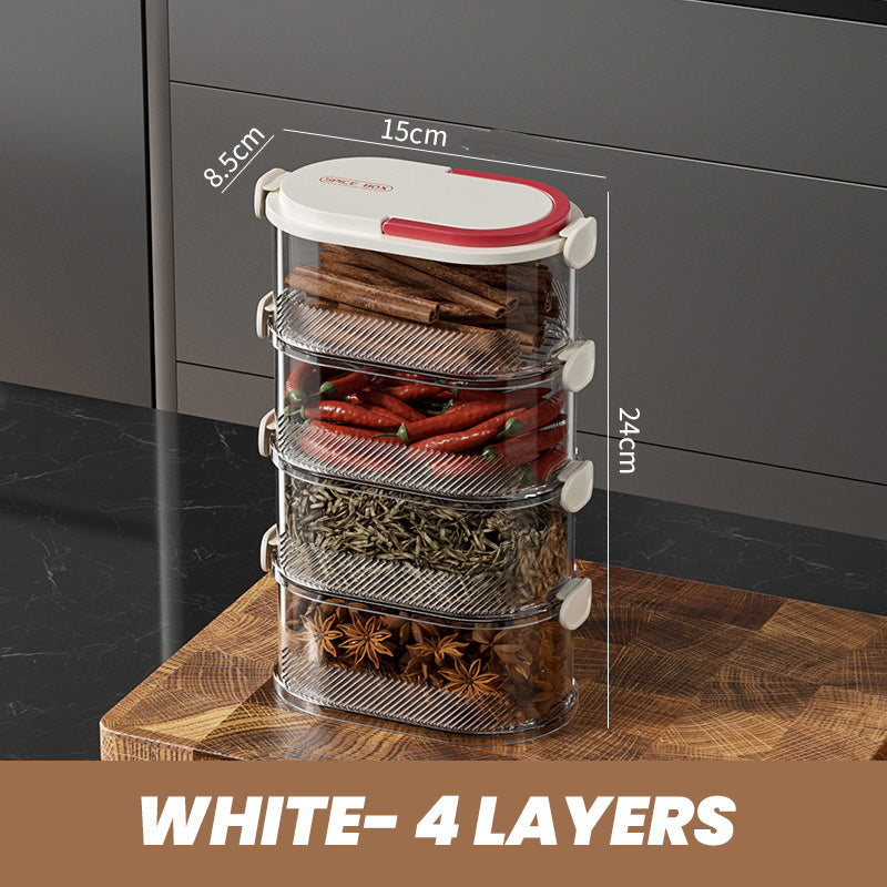 π§ 50% OFF NOW! π« Multi-layer Sealed Spice Organizer β Airtight, Space-Saving & Transparent for Easy Kitchen Storage πΆοΈπ¦β¨