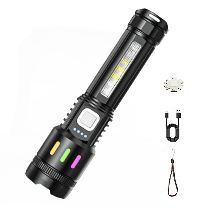 π 50% OFF! π Multifunctional Zoom LED Flashlight with Power Display β 500m Range, USB-C & 4 Lighting Modes