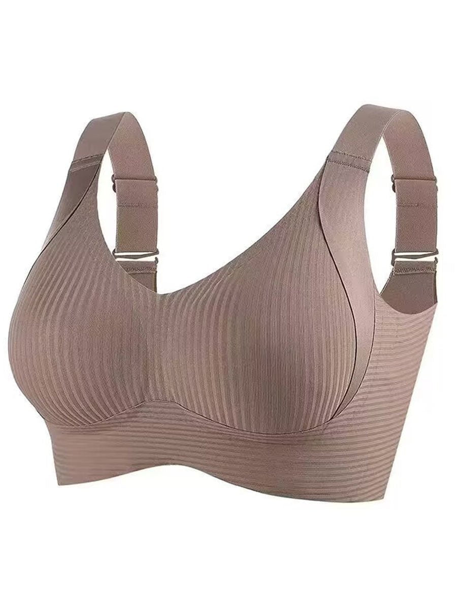 🎁Last Day Buy 1 Get 3 Packs🔥Each Only ￡4.99💕Women's Ribbed Push Up Adjustable Wireless Bra