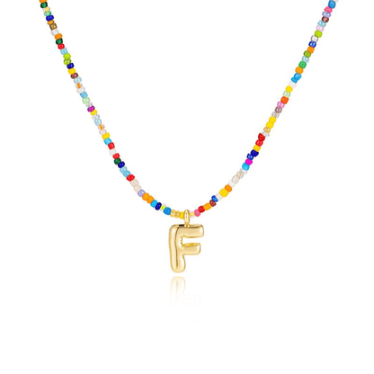 💜LAST DAY PROMOTION - 50%OFF💜 Letter Beaded Necklace for Women🔤A-Z