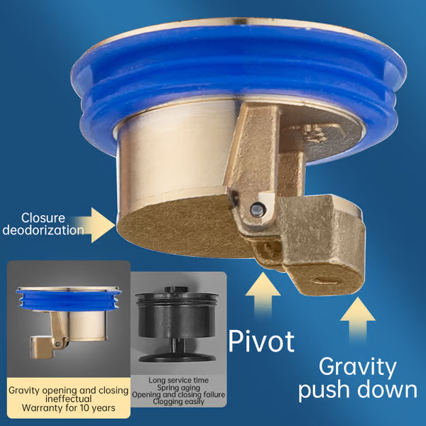 Downspout Universal Brass Floor Drain Core Anti-Odor Deodorizer