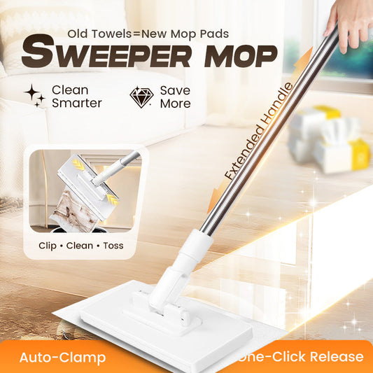 🎅 Saint's Day Exclusive Offer! 50% Off ✨ Click and Apply💥Hot Sale 💥Disposable Dust Mop with 4 Reusable Cloths