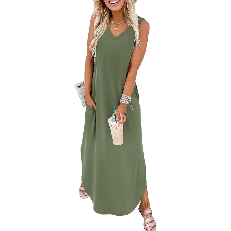 💖LAST DAY SPECIAL PRICE: ￡13.99!!💖Summer  Maxi Vacation Beach Sundresses with Pockets