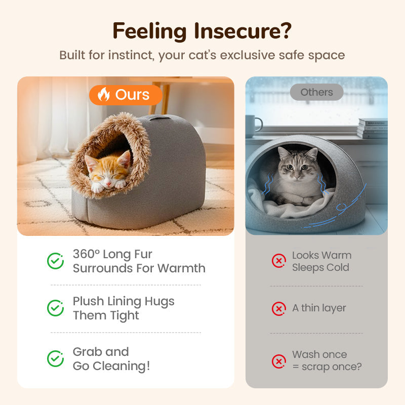 🎅 Saint's Day Exclusive Offer! 50% Off ✨ Click and Apply🐾Winter Warm Pet Cave Bed