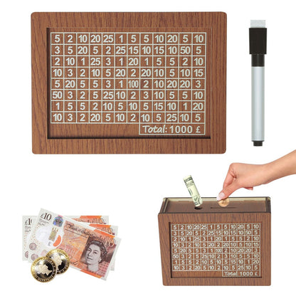🎁 Hot Sale 49% OFF 🔥Retro Style Wooden Money Box with Counter Piggy Bank Handmade Saving Money Goal Piggy Bank