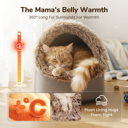 🎅 Saint's Day Exclusive Offer! 50% Off ✨ Click and Apply🐾Winter Warm Pet Cave Bed
