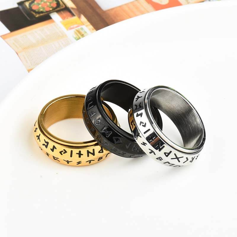 🎄Christmas Sale 60% OFF🔥Viking Rune Rotating Ring💍