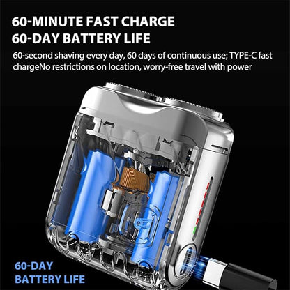 🔥Hot Sale 50%OFF🔥2025 New Portable Rotary Dual Ring Electric Shaver