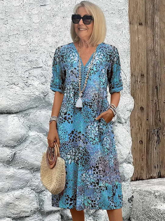 Vibrant midi dress