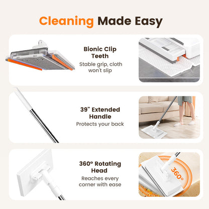 💥Hot Sale 💥Disposable Dust Mop with 4 Reusable Cloths