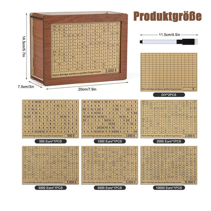 🎁 Hot Sale 49% OFF 🔥Retro Style Wooden Money Box with Counter Piggy Bank Handmade Saving Money Goal Piggy Bank