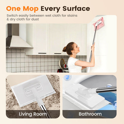 🎅 Saint's Day Exclusive Offer! 50% Off ✨ Click and Apply💥Hot Sale 💥Disposable Dust Mop with 4 Reusable Cloths