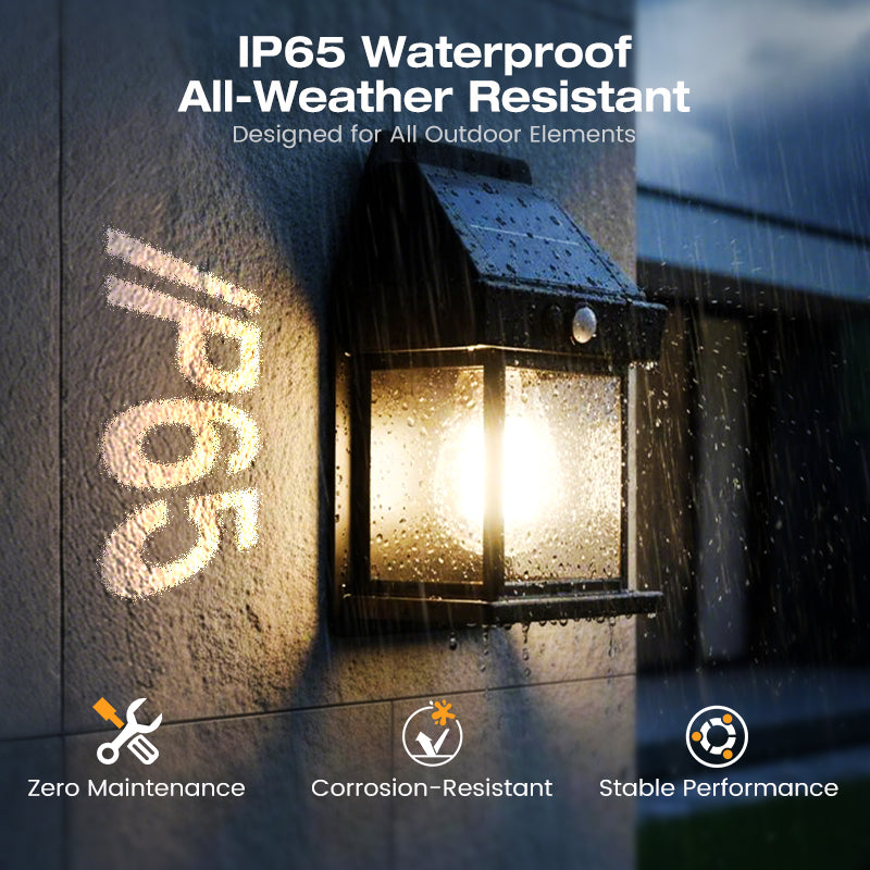 🎉50% OFF🎉SOLAR WALL LIGHT💡-Motion Sensor & Weatherproof, Automatic Dusk to Dawn Operation, Easy Installation for Garden and Pathway🌟