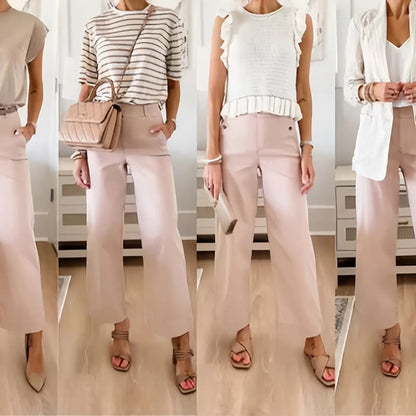 👖2025 HOT SALE 50% OFF💷Stretch Twill Cropped Wide Leg Pants