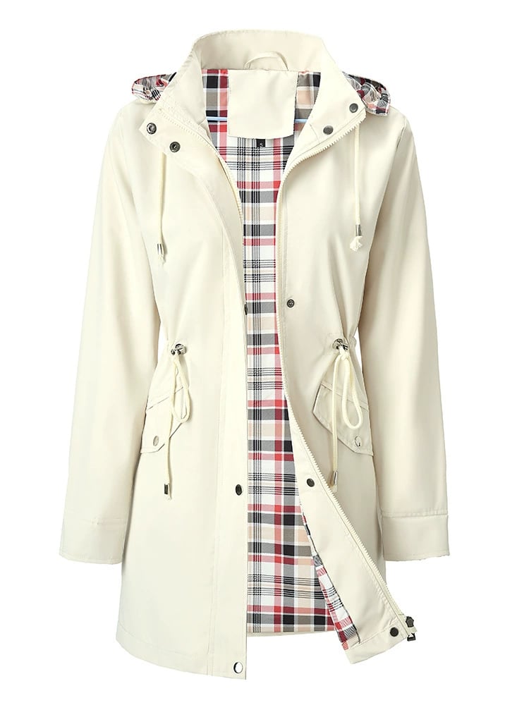 🧥LAST DAY SALE 50% OFF🌧️💧Ultimate Plaid Waterproof Jacket for Women🍃
