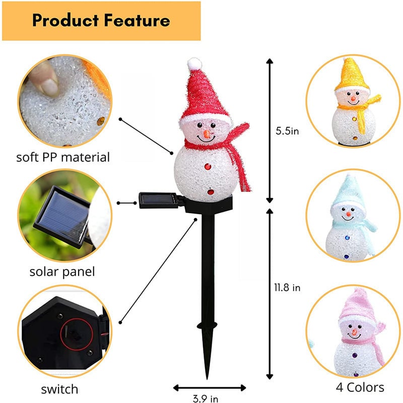 ❄️Early Christmas Sale - Waterproof Solar Snowman Lamp☃️