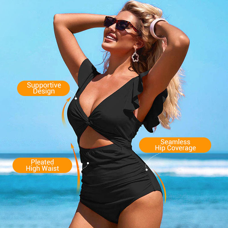 🎁LIMITED HOT SALE - 67% OFF👗Sexy ruffled one-piece swimsuit