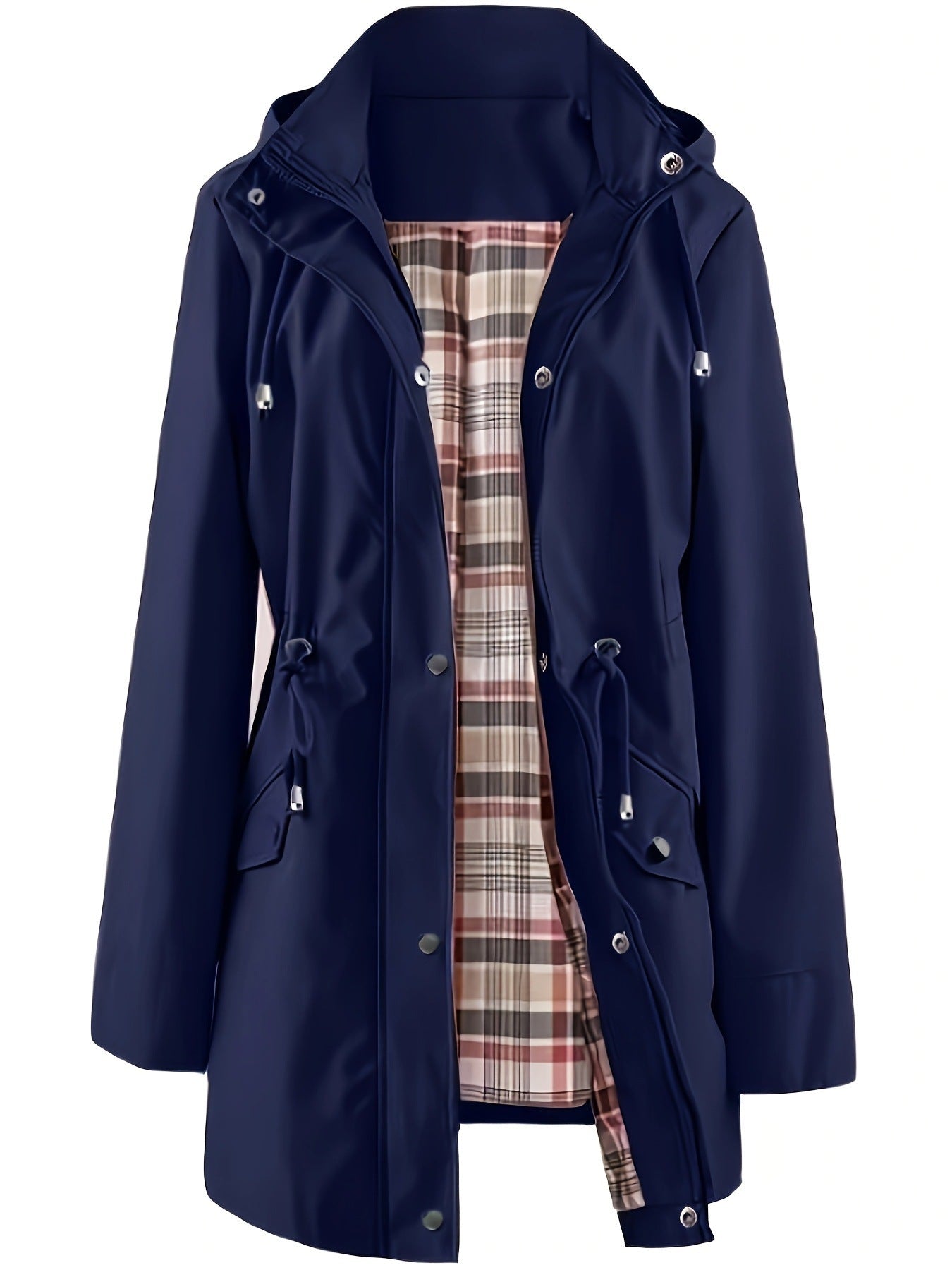 🧥LAST DAY SALE 50% OFF🌧️💧Ultimate Plaid Waterproof Jacket for Women🍃