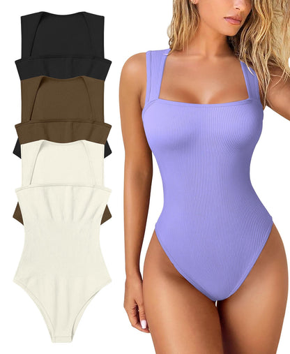 🎁LAST DAY SALE-49% OFF🎁Sleeveless Tummy Control Tank Tops Bodysuits