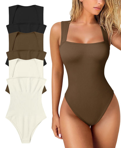 🎁LAST DAY SALE-49% OFF🎁Sleeveless Tummy Control Tank Tops Bodysuits