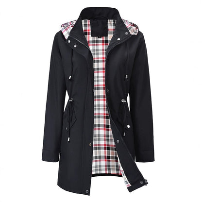 🧥LAST DAY SALE 50% OFF🌧️💧Ultimate Plaid Waterproof Jacket for Women🍃
