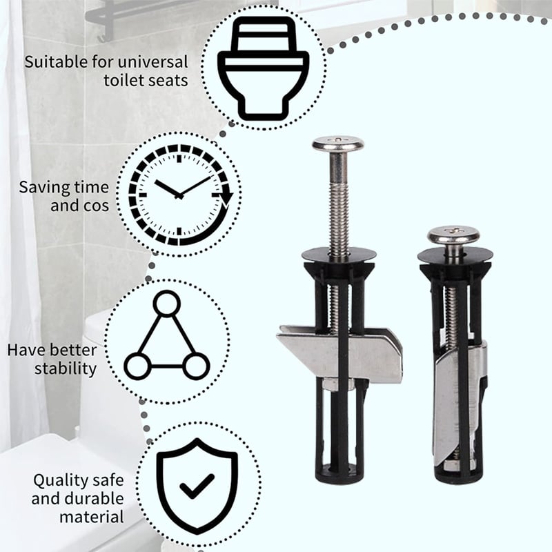 🎅 Saint's Day Exclusive Offer! 50% Off ✨ Click and Apply🔥LAST DAY -BUY 1 GET 1 FREE🔥Heavy Duty Toilet Seat Fixing Screws