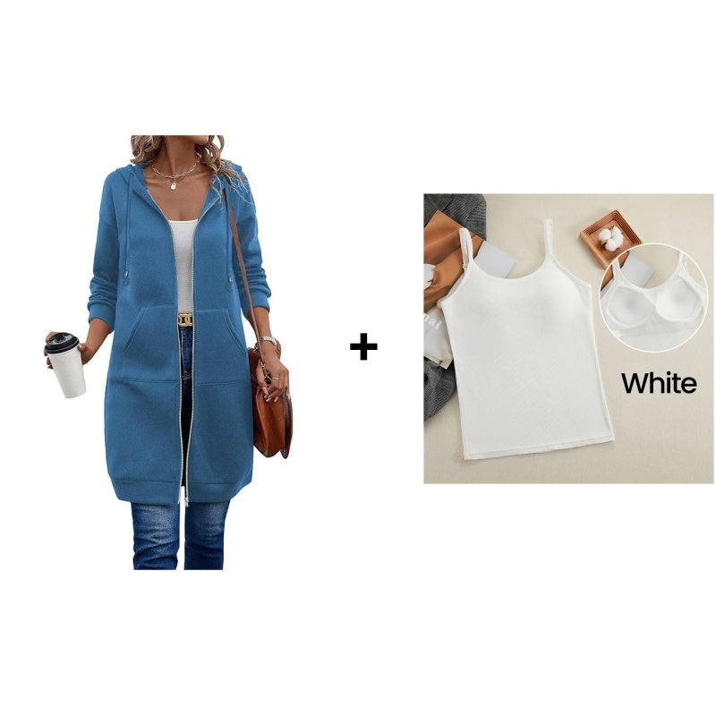 🔥Weekend Leisure Set!!💥Women Casual Zip up Fleece Hoodies and casual Vest