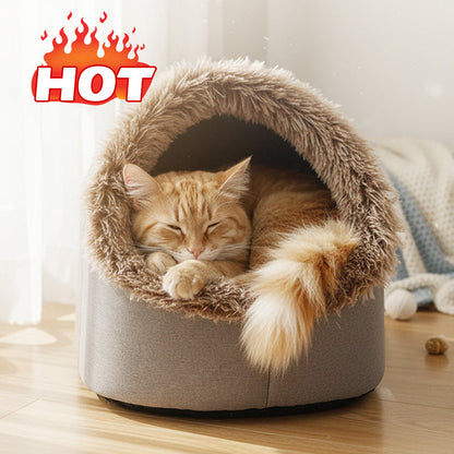 🎅 Saint's Day Exclusive Offer! 50% Off ✨ Click and Apply🐾Winter Warm Pet Cave Bed