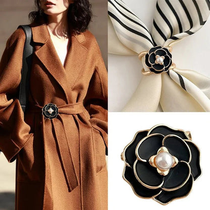 Netherlshop®✨ French Elegant Coat Scarf Buckle (50% discount) – Elegance at your fingertips!