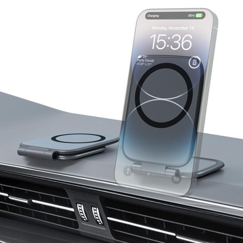 📢📢55% OFF !!!⏰Magnetic Strong-Hold Phone Mount—Sticks Like a Magnet, Stands Like a Rock!📱⚡