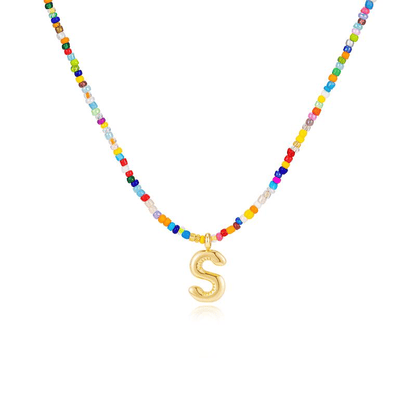 💜LAST DAY PROMOTION - 50%OFF💜 Letter Beaded Necklace for Women🔤A-Z