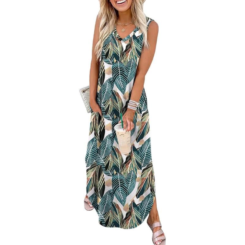 💖LAST DAY SPECIAL PRICE: ￡13.99!!💖Summer  Maxi Vacation Beach Sundresses with Pockets