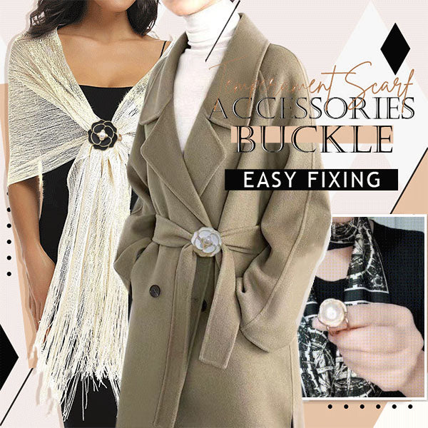 Netherlshop®✨ French Elegant Coat Scarf Buckle (50% discount) – Elegance at your fingertips!