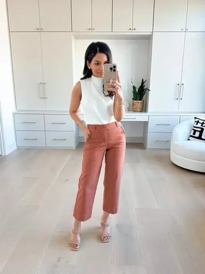 👖2025 HOT SALE 50% OFF💷Stretch Twill Cropped Wide Leg Pants