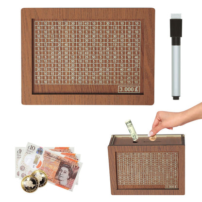 🎁 Hot Sale 49% OFF 🔥Retro Style Wooden Money Box with Counter Piggy Bank Handmade Saving Money Goal Piggy Bank