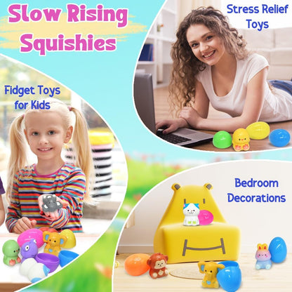 🔥Easter Best Gift 50% OFF-🎁24 PCS Easter Eggs Prefilled Slow Rising Squishy Toys