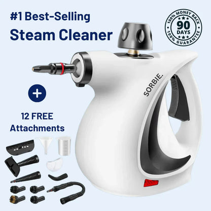 📢📢49%  OFF !! ⏰💦Pressurized Handheld Multi-Surface Natural Steam Cleaner with 12 pcs Accessories