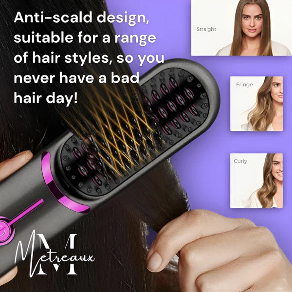 Wireless Ceramic Heating Hair Straightening Comb