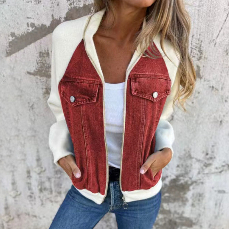 💥32%OFF💥Women's Creative Denim Splicing Jacket