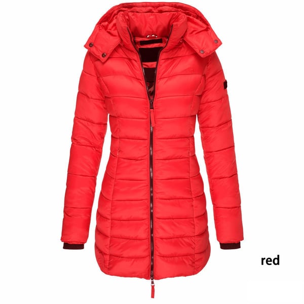 🔥Winter women's mid-length padded jacket warm hooded jacket