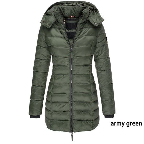 🔥Winter women's mid-length padded jacket warm hooded jacket