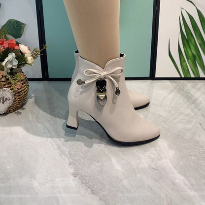 🔥HOT SALE 49% - Fashion pointed ankle boots with bow