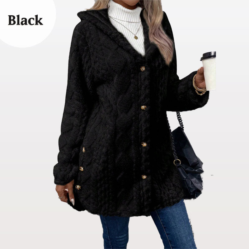 2025 New Arrival- 49% OFF🔥Women's Warm Diamond Pattern Hooded Jacket