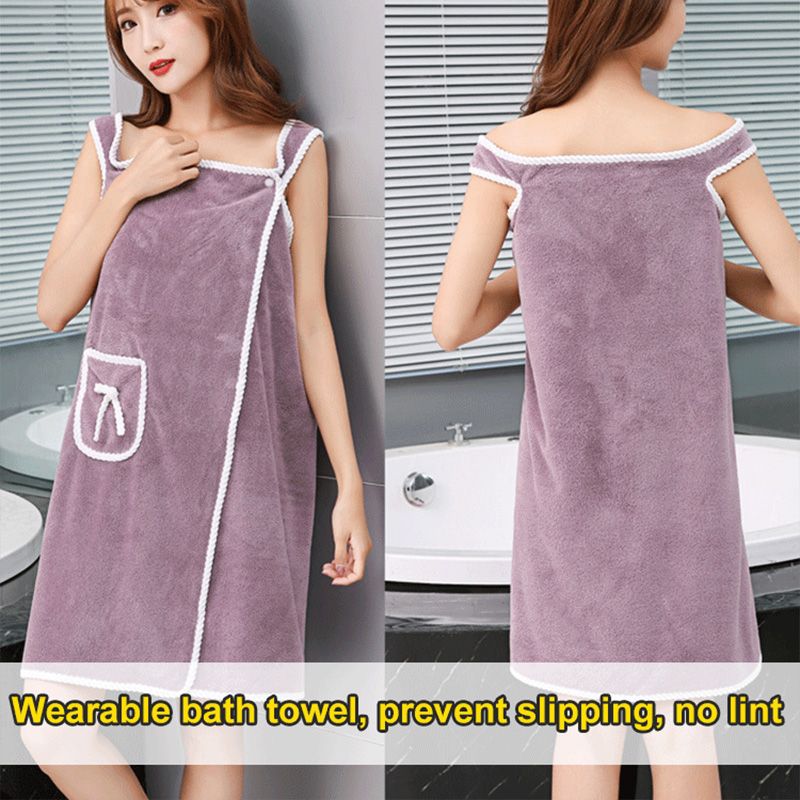 Faux Coral Fleece Absorbent Bath Towel - Nice Gift