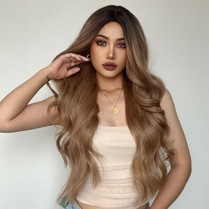 💘Valentine's Special: 50% Off!💇Gorgeous Fluffy Long Curly Wig – Natural, Comfortable & Adjustable!