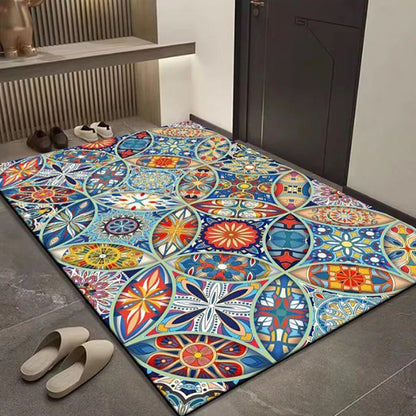 Bohemian Geometric Door Mat for Entryway
