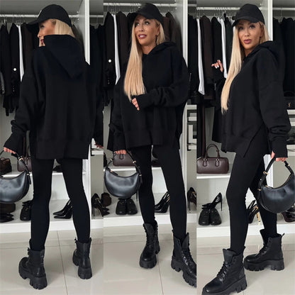 🎅Christmas Pre-sale🎁 Women's Oversized Hoodie and Leggings Set