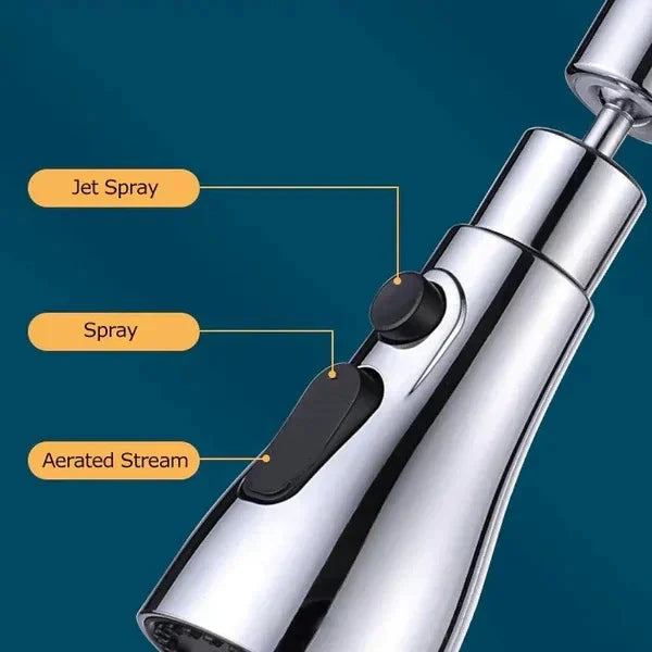 🔥Last Day £9.77!!⚡50K+ SOLD!🏠720° Rotatable 3 Function Kitchen Faucet Spray Head