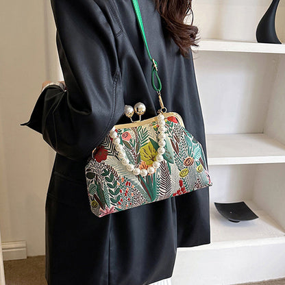 Women Vintage Flower Embroidery Handbag